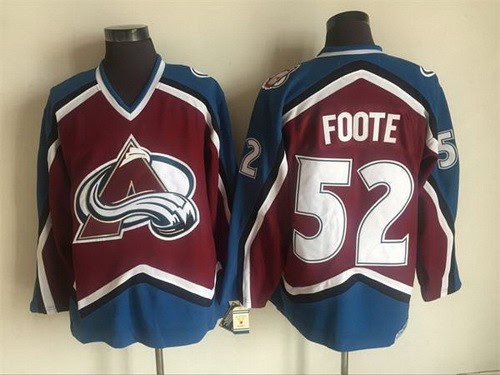 Colorado Avalanche #52 Adam Foote Red Retro Jersey