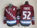 Colorado Avalanche #52 Adam Foote Red Throwback Jersey