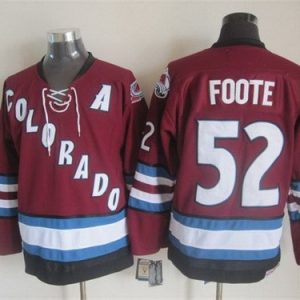 Colorado Avalanche #52 Adam Foote Red Throwback Jersey
