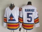 Colorado Avalanche #5 Rob Ramage White Throwback Jersey