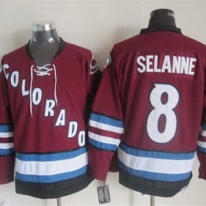 Colorado Avalanche #8 Teemu Selanne Red Throwback Jersey