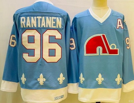 Colorado Avalanche #96 Mikko Rantanen Light Blue Throwback Jersey
