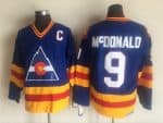 Colorado Avalanche #9 Lanny McDonald Blue Throwback Jersey