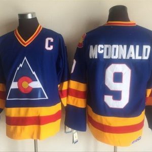 Colorado Avalanche #9 Lanny McDonald Blue Throwback Jersey