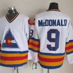 Colorado Avalanche #9 Lanny McDonald White Throwback Jersey