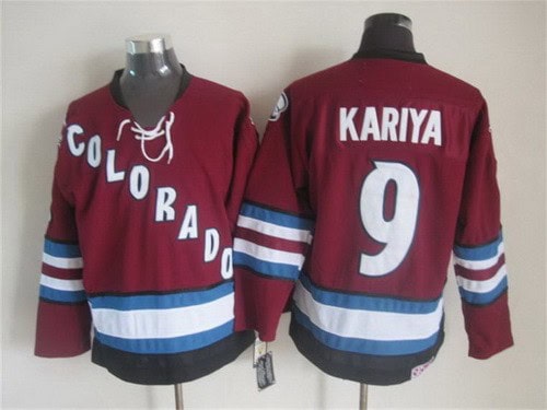 Colorado Avalanche #9 Paul Kariya Red Throwback Jersey