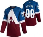 Colorado Avalanche Customized Blue Red 2020 Stadium Series Authentic Jersey