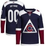 Colorado Avalanche Customized Navy Alternate Authentic Jersey