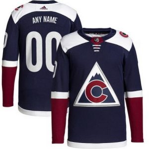Colorado Avalanche Customized Navy Alternate Authentic Jersey