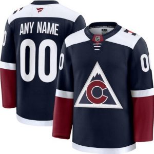 Colorado Avalanche Customized Navy Fanatics Authentic Jersey