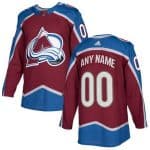 Colorado Avalanche Customized Red Authentic Jersey