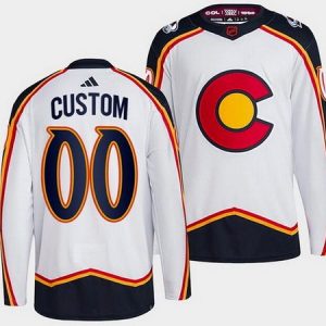 Colorado Avalanche Customized White 2022 Reverse Retro Authentic Jersey