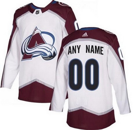 Colorado Avalanche Customized White Authentic Jersey