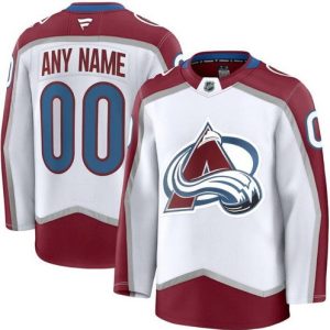 Colorado Avalanche Customized White Fanatics Authentic Jersey
