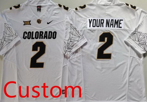 Colorado Buffaloes Customized Limited White Alternate FUSE College Football Jersey