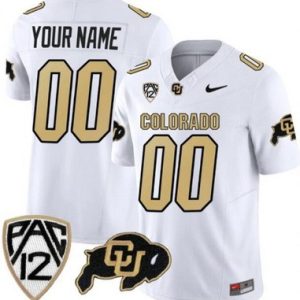 Colorado Buffaloes Customized Limited White FUSE College Football Jersey