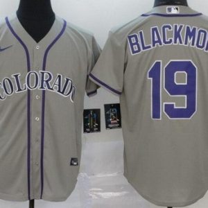 Colorado Rockies #19 Charlie Blackmon Gray Cool Base Jersey