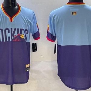 Colorado Rockies Blank Blue Purple 2025 City Connect Limited Jersey