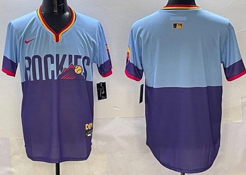 Colorado Rockies Blank Blue Purple 2025 City Connect Limited Jersey