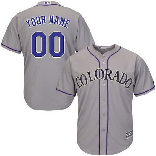 Colorado Rockies Customized Gray Cool Base Jersey