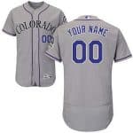 Colorado Rockies Customized Gray FlexBase Jersey