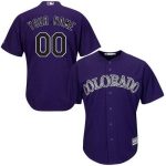 Colorado Rockies Customized Purle Cool Base Jersey