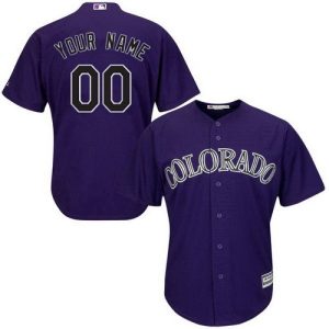 Colorado Rockies Customized Purle Cool Base Jersey