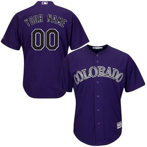Colorado Rockies Customized Purle Cool Base Jersey