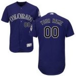 Colorado Rockies Customized Purle FlexBase Jersey
