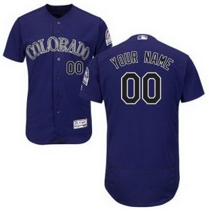 Colorado Rockies Customized Purle FlexBase Jersey