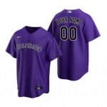 Colorado Rockies Customized Purple Alternate 2020 Cool Base Jersey