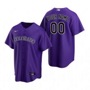 Colorado Rockies Customized Purple Alternate 2020 Cool Base Jersey