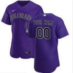 Colorado Rockies Customized Purple Alternate 2020 FlexBase Jersey