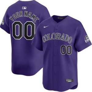 Colorado Rockies Customized Purple Limited Jersey