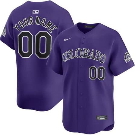 Colorado Rockies Customized Purple Limited Jersey