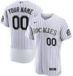 Colorado Rockies Customized White Authentic Jersey