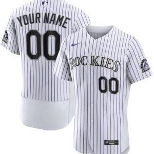 Colorado Rockies Customized White Authentic Jersey