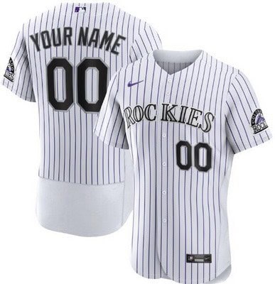 Colorado Rockies Customized White Authentic Jersey