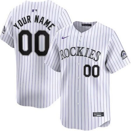 Colorado Rockies Customized White Limited Jersey