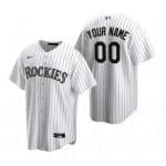 Colorado Rockies Customized White Stripes 2020 Cool Base Jersey