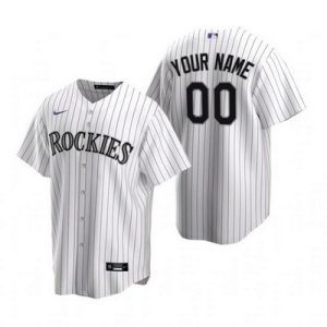 Colorado Rockies Customized White Stripes 2020 Cool Base Jersey