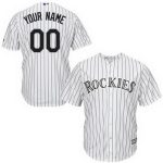 Colorado Rockies Customized White Stripes Cool Base Jersey