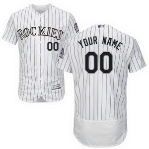 Colorado Rockies Customized White Stripes FlexBase Jersey