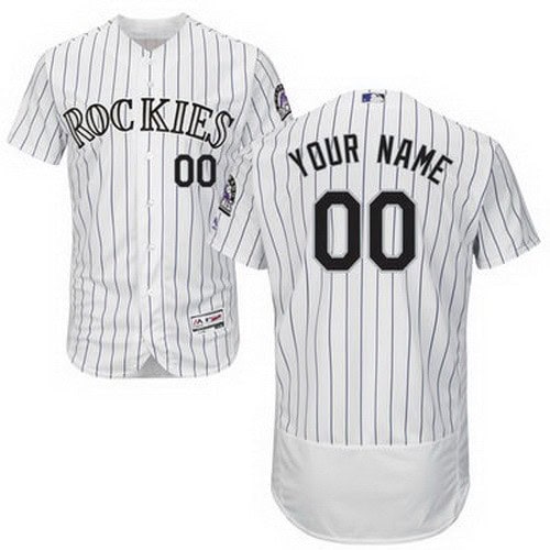 Colorado Rockies Customized White Stripes FlexBase Jersey