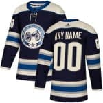 Columbus Blue Jackets Customized Navy Alternate Authentic Jersey