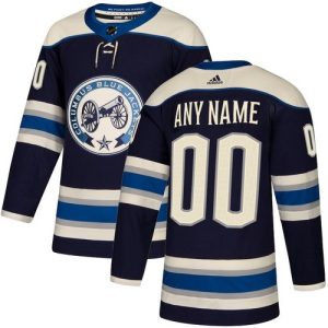 Columbus Blue Jackets Customized Navy Alternate Authentic Jersey