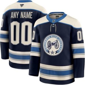 Columbus Blue Jackets Customized Navy Alternate Fanatics Authentic Jersey