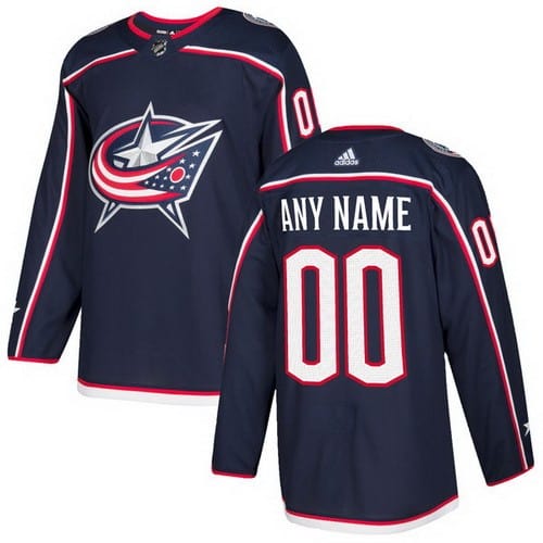 Columbus Blue Jackets Customized Navy Blue Authentic Jersey