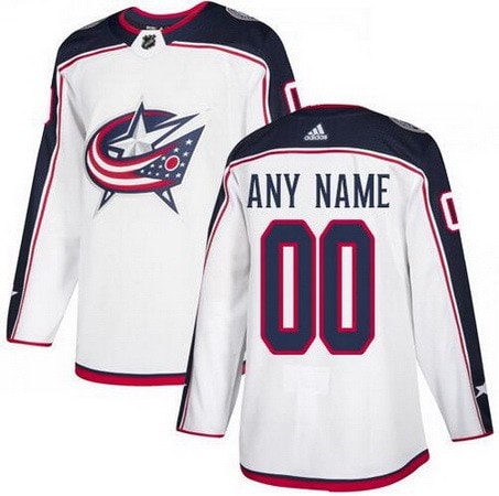 Columbus Blue Jackets Customized White Authentic Jersey