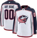 Columbus Blue Jackets Customized White Fanatics Authentic Jersey